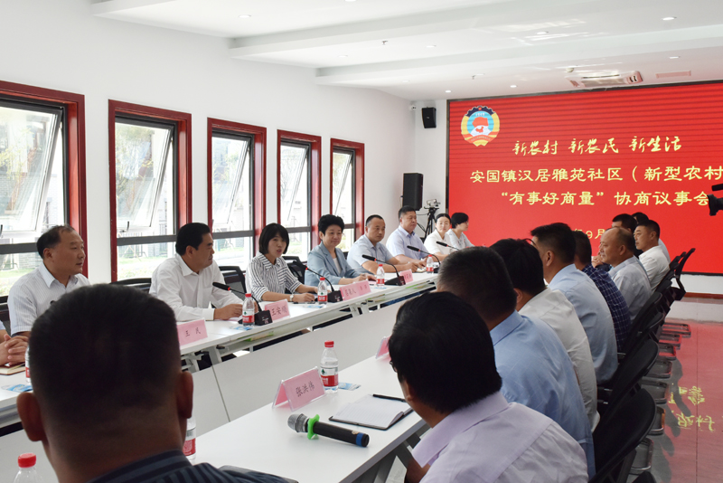 黃莉新來徐參加“有事好商量”協商議事活動 楊峰王安順等陪同