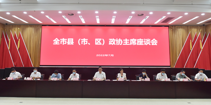 市政協(xié)召開(kāi)全市縣（市、區(qū)）政協(xié)主席座談會(huì) 王強(qiáng)出席并講話