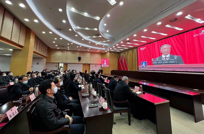 市政協(xié)機關(guān)集中收聽收看全國政協(xié)十四屆一次會議開幕會 王強參加