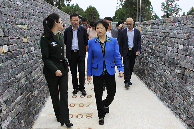 市政協組織委員視察禹王山抗日阻擊戰遺址紀念園建設情況
