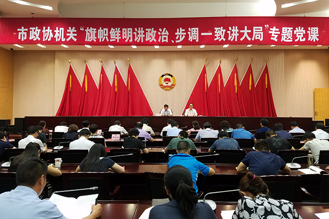 市政協機關舉辦“旗幟鮮明講政治、步調一致講大局”專題黨課